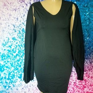 Black Cape Plus Size Dress